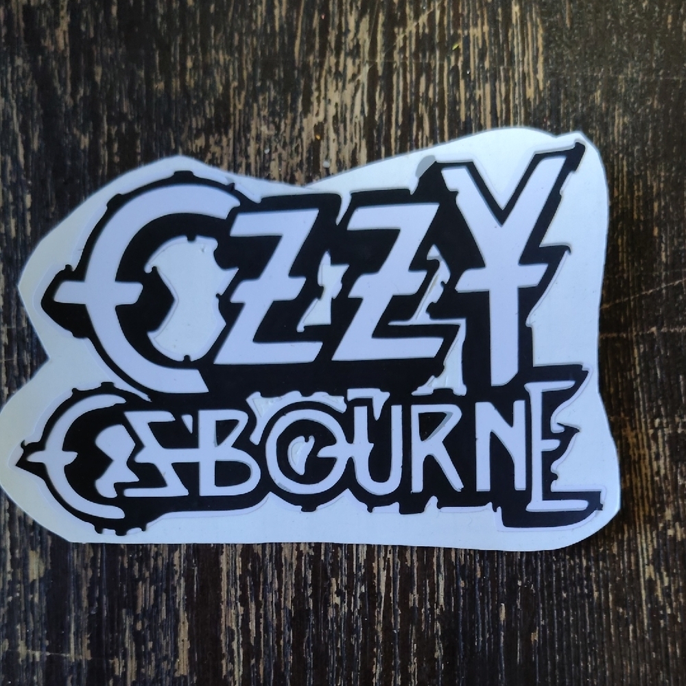 Black and White Ozzy Osbourne Sticker
